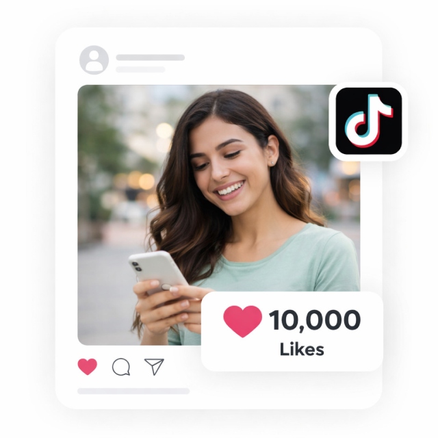 Proceso de entrega de likes para TikTok